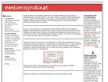 Tablet Screenshot of mediensyndikat.de